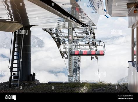 Ski Lift Cable Booth Or Car Stock Photo Alamy