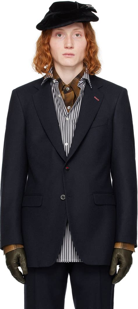 Maison Margiela Navy Stitch Blazer Maison Margiela