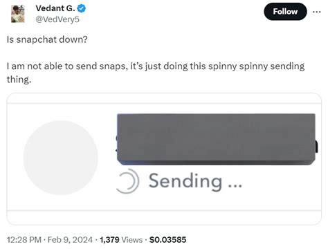 Snapchat is down, and users are unable to send snaps or texts