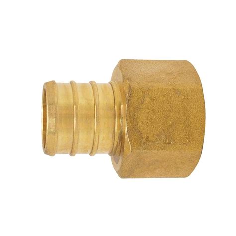 Apollo Pex B Barb 3 4 In X 1 2 In Brass Female Pipe Thread Adapter