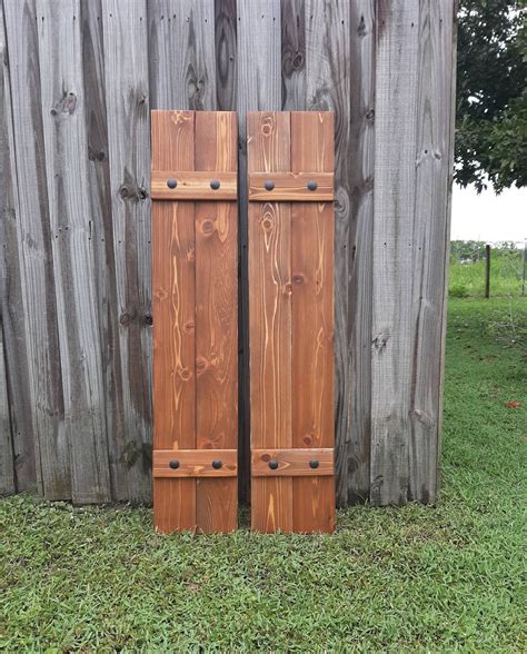 Narrow Farmhouse Shutters Wide Board Panel Etsy Shutters