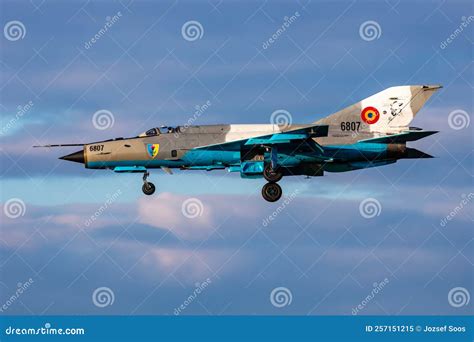 Mig 21 Military Fighter Jet Plane At Air Base Air Force Flight