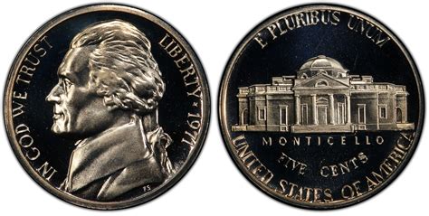 1971 S 5c Dcam Proof Jefferson Nickel Pcgs Coinfacts