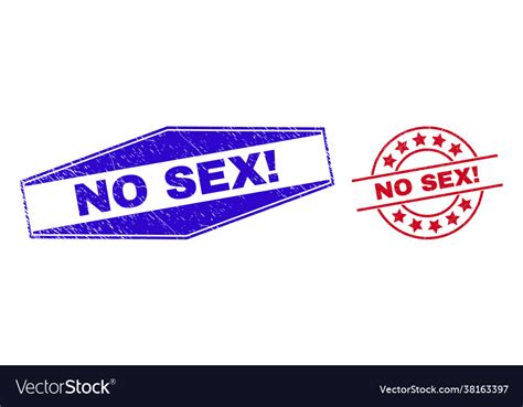 No Sex Exclamation Grunged Stamp Seals In Circle Vector Image