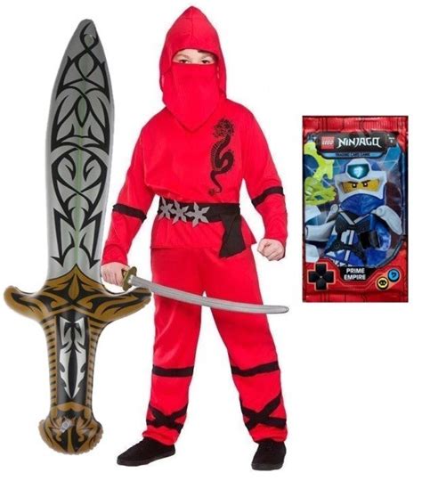 Strój Kostium Przebranie Ninja Karty Lego Ninjago Miecz 104 110 S