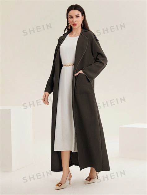 Shein Najma Robe Longue Arabe Boutons Pour Femme Mode En Ligne