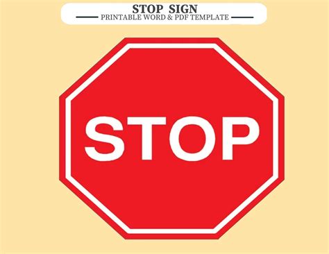 Free Stop Sign Printable - Free Printable Template