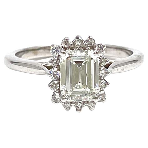 white gold engagement rings emerald cut 2