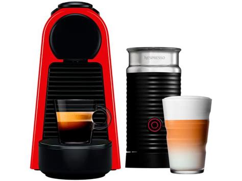 Cafeteira Espresso Nespresso Combo Essenza Mini Vermelha Aeroccino