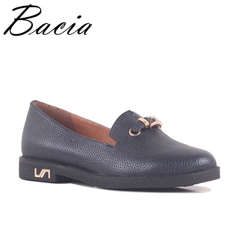 Bacia Slip On Women S Flat Shoes Genuine Leather Soft Cow Leather Round