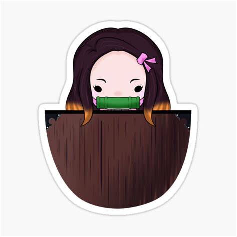 Mockets Nezuko In A Pocket Box Sticker For Sale By Zunamiart