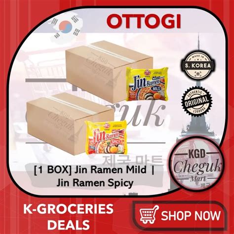 40 PCS Ottogi Jin Ramen Mild Taste Red Hot Spicy Ramyeon Ramyun Korean Instant Noodles Soup