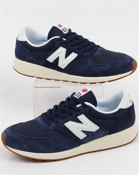 New Balance 420 Re-Engineered Suede Trainers Navy/White,blue,shoes,running