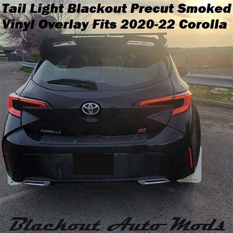 Tail Light Blackout Precut Smoked Vinyl Overlay Tint For 2019 Corolla