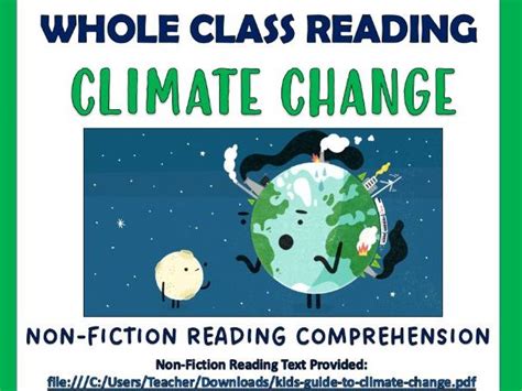 Climate Change Ks Reading Comprehension Lesson Teaching Resources