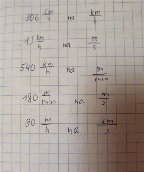 zamień 306 cm/s na km/h 15 km/h na m/s540 km/h na m/min180 m/min na m ...