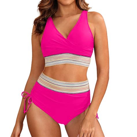 Celivon Womens Bikinis Swimsuit High Waisted Bikini Set Two Piece Full Coverage Bathing