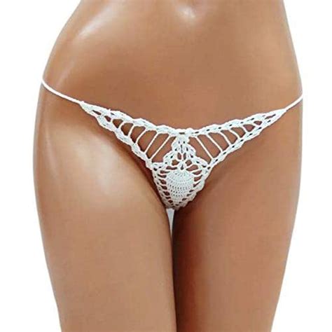Amazon Crochet Extreme Micro Bikini Bottom G String Thong Bikini For Women Handmade