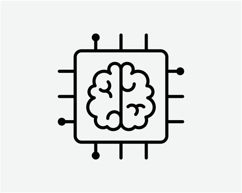 Artificial Intelligence Icon Ai Brain Computer Chip Circuit Processor
