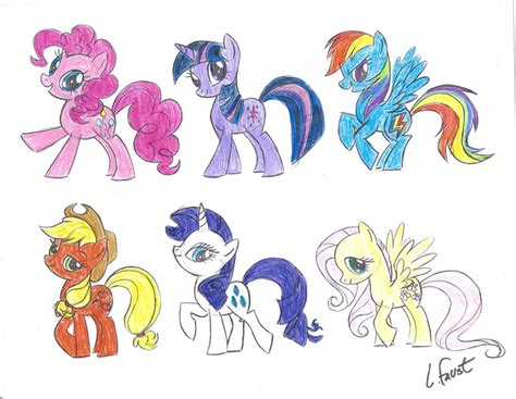 The Main Six Of My Little Pony Friendship Is Magic By Joldcat6 Fur