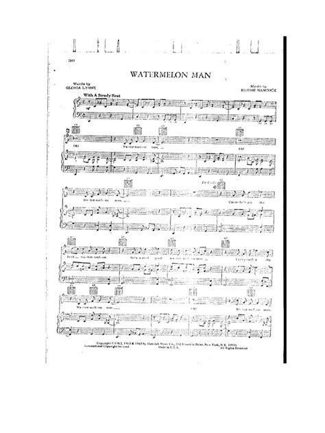 Watermelon Man - Piano | PDF