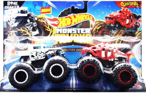 Hot Wheels Monster Trucks Dwupak Bone Shaker Skelesaurus HWN53 2 Auta Cena Opinie Allegro