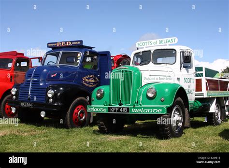 Vintage Lorries Leyland Comet And Morris Commercial Delivery Trucks At