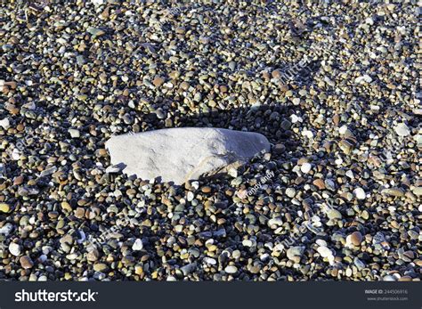 Beach Pebbles Moonstones And A Rock On Moonstone Beach California