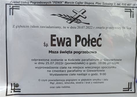 Zmarła Ewa Połeć ostrowite info Kurier Słupecki