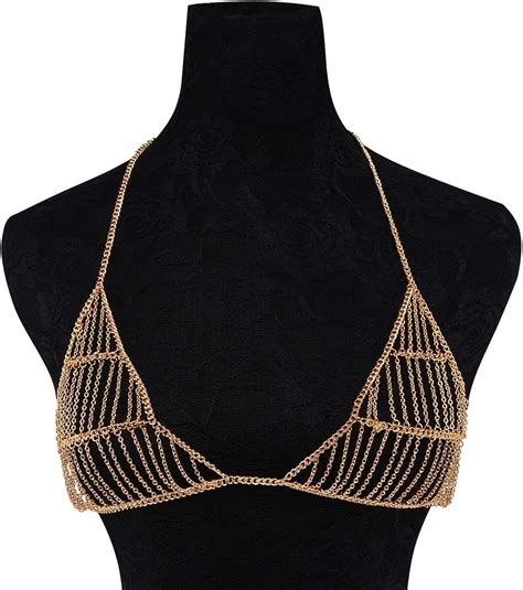 BXGZXYQ Frauen Geschirr Körperschmuck Bikini BH reizvolle Strand Körper