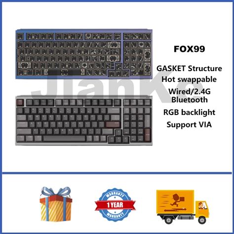 Iqunix Fox Aluminum Wireless Mechanical Keyboard Hot Swappable Rgb Gasket Custom Gaming