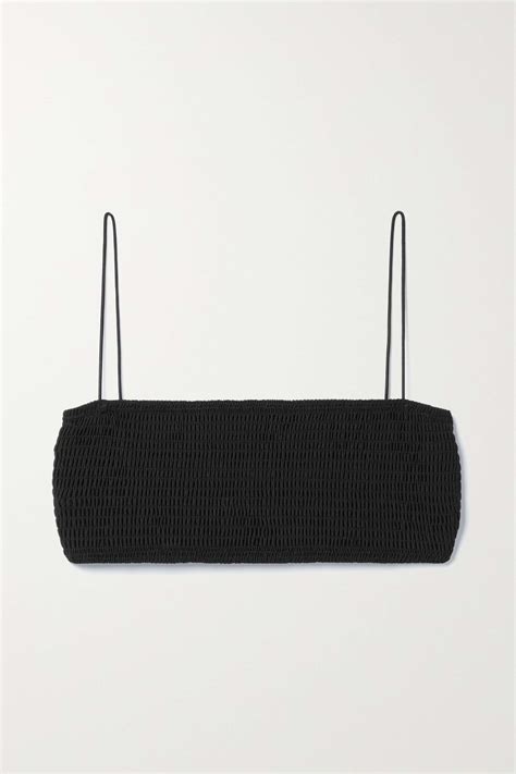 TOTEME NET SUSTAIN Smocked Recycled Bikini Top NET A PORTER