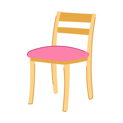 modern wooden chair cartoon vector illustration  vector art