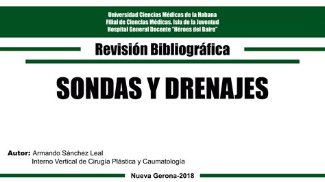 Sondas Y Drenajes Final Ppt