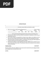 vehicle sale purchase affidavit  affidavit insurance