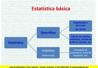 Aula Estat Stica Conceitos B Sicos Ppt Video Online Carregar