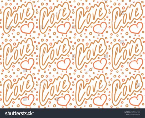 Pattern Hearts Text Love Dots Nude Stock Illustration 1472956169 Shutterstock