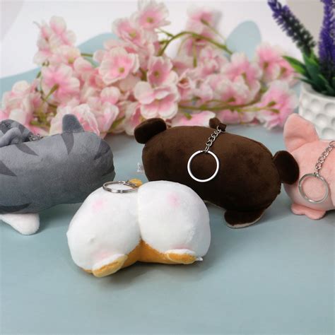 Попки животных брелок в ассортименте, 6х12 см | Plush Team