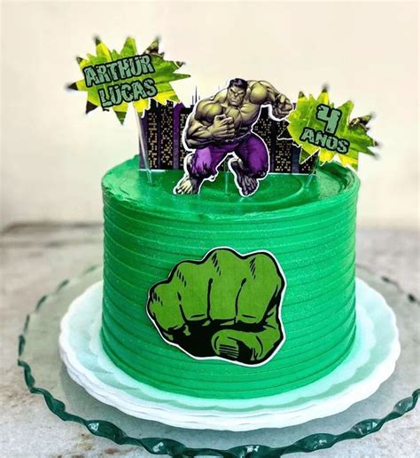 50 Hulk Cake Design Images Cake Idea 2020 Hulk Birthday Cakes