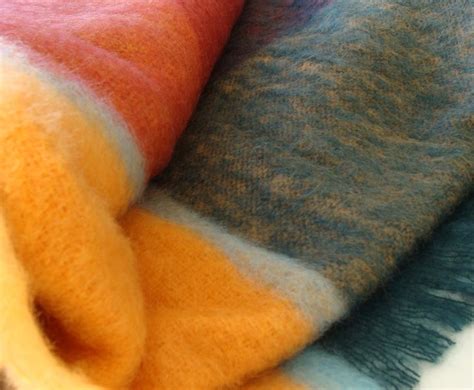 Picasso Plaid Mohair Throw Blanket Mohair Throw Checked Throws