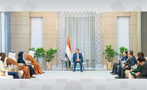 egyptian prime minister receives finance  national economy minister