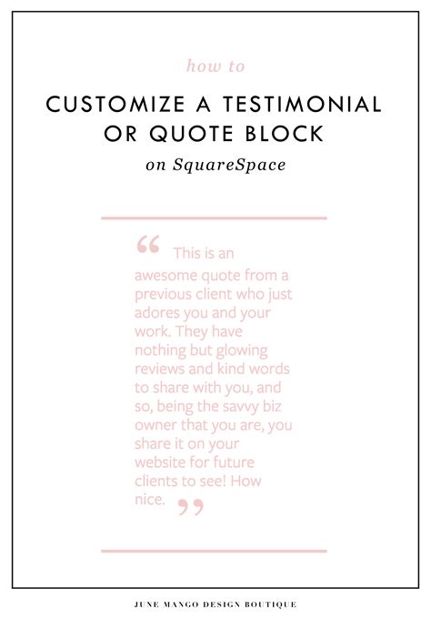 CUSTOM BLOCK QUOTES FOR SQUARESPACE TESTIMONIALS — June Mango Design