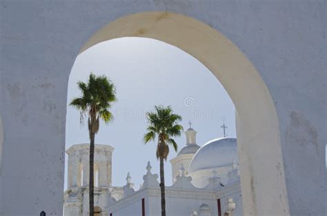 Arches and Domes of San Xavier Del Bac Mission Stock Image - Image of ...