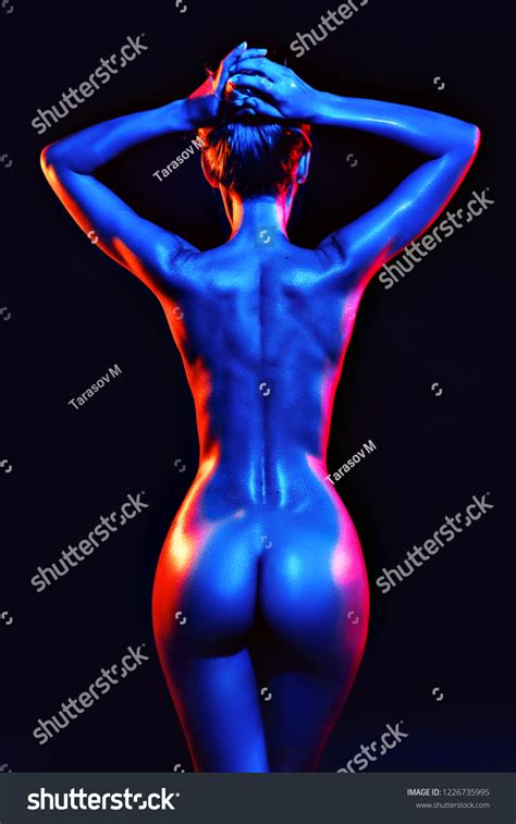 Slim Sporty Nude Woman Color Lighting Stock Photo Shutterstock