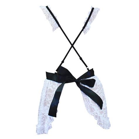 Women Sexy French Maid Apron Lingerie Babydoll Cosplay Uniform Fancy Costume EBay