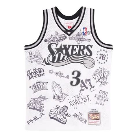Mitchell And Ness Nba Ai World Tour Swingman Philadelphia 76ers Jersey