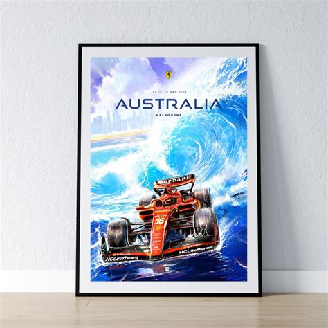 Australia 2024 Mercedes F1 Poster Grand Prix Prints