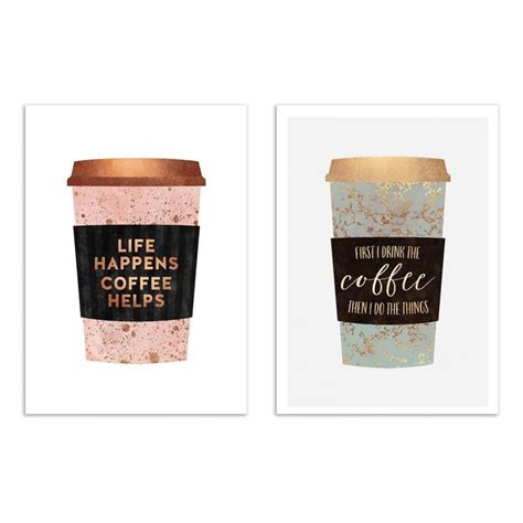 Art Posters X Cm Duo Coffee Motivations Elisabeth