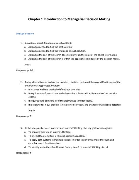 Solution Test Bank For Judgment In Managerial Decision Making 8th