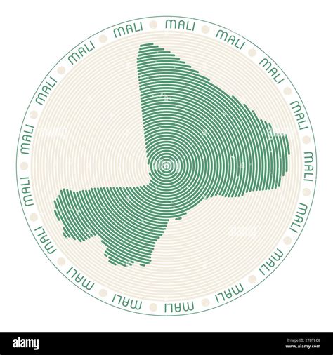Mali Shape Radial Arcs Country Round Icon Mali Logo Design Poster